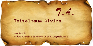 Teitelbaum Alvina névjegykártya